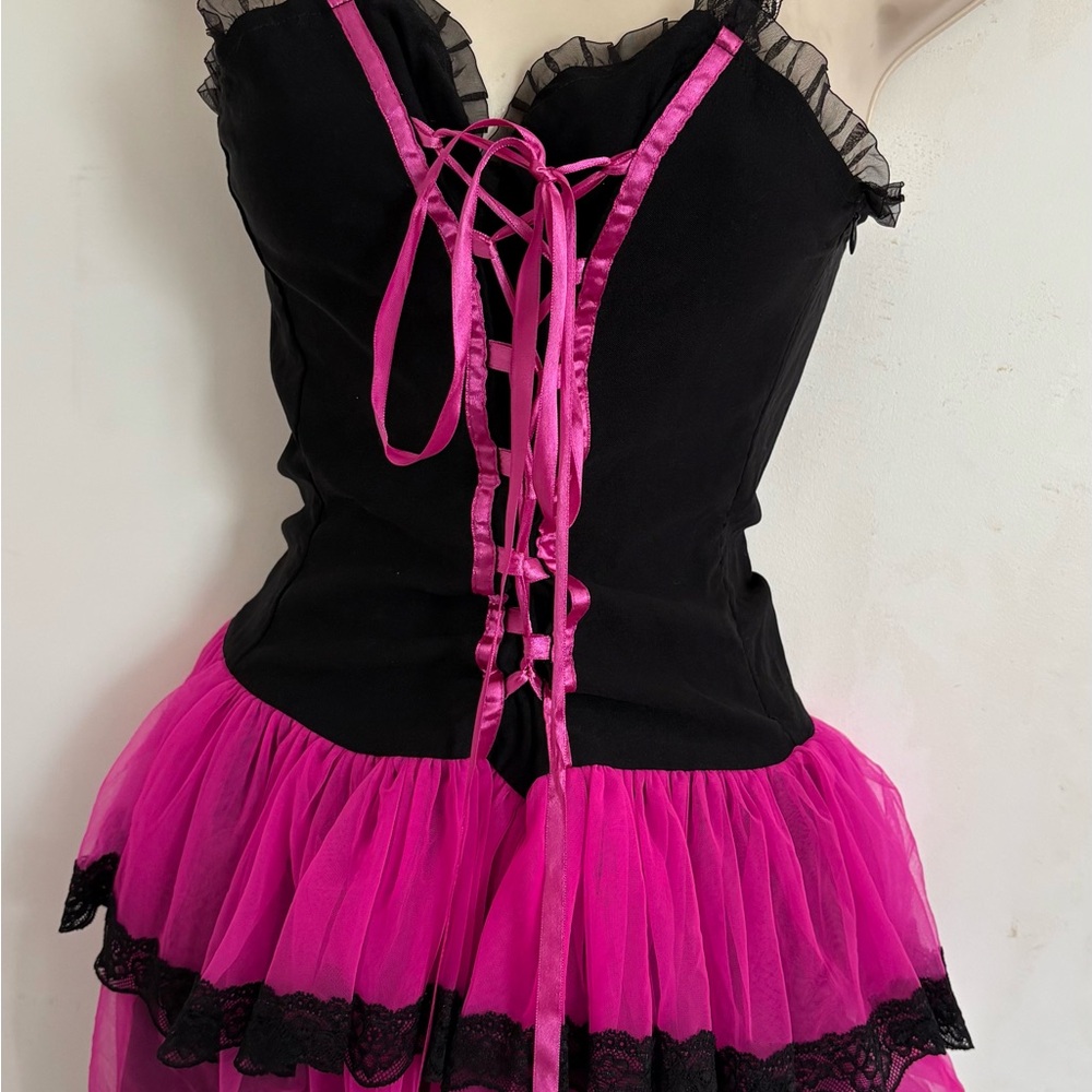 Black and Pink Corset Dress